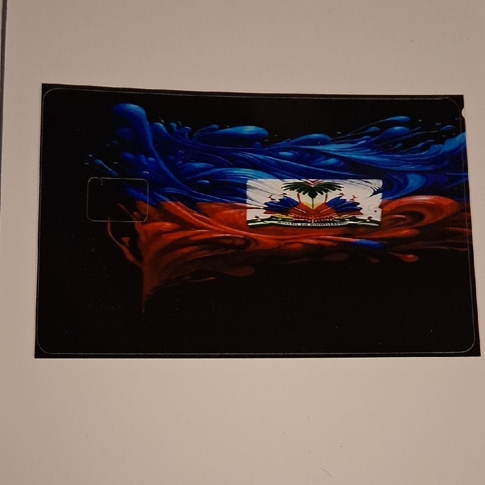 Haitian Flag Design Card Holder